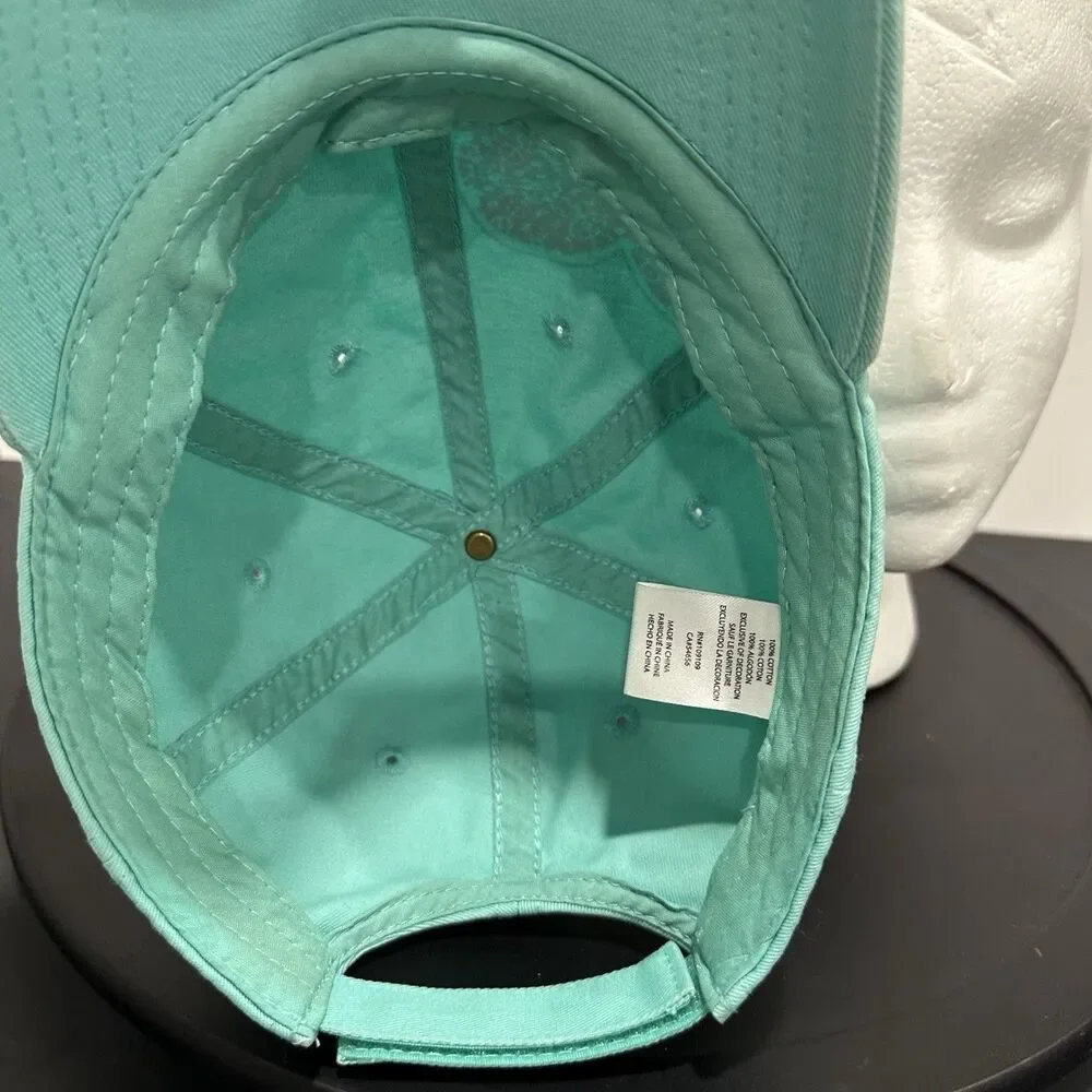 Life is Good Hat Adjustable Teal Chill Ball Cap Heart Hat Womens Strapback